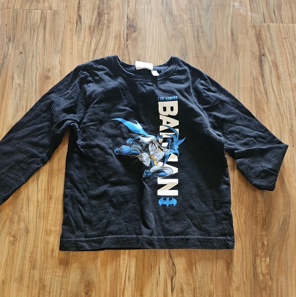 Batman Kids Long Sleeve Tee - Black and Blue - Picture 1 of 2